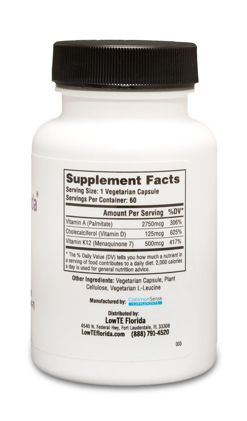 ADK 5 - Multivitamin Including Vitamin D3 5,000 iu, Vitamin K2 mk-7 & Vitamin A for Strong Bones & Teeth*, Arterial Health & Immune Support*, Gluten Free (60 Day Supply)