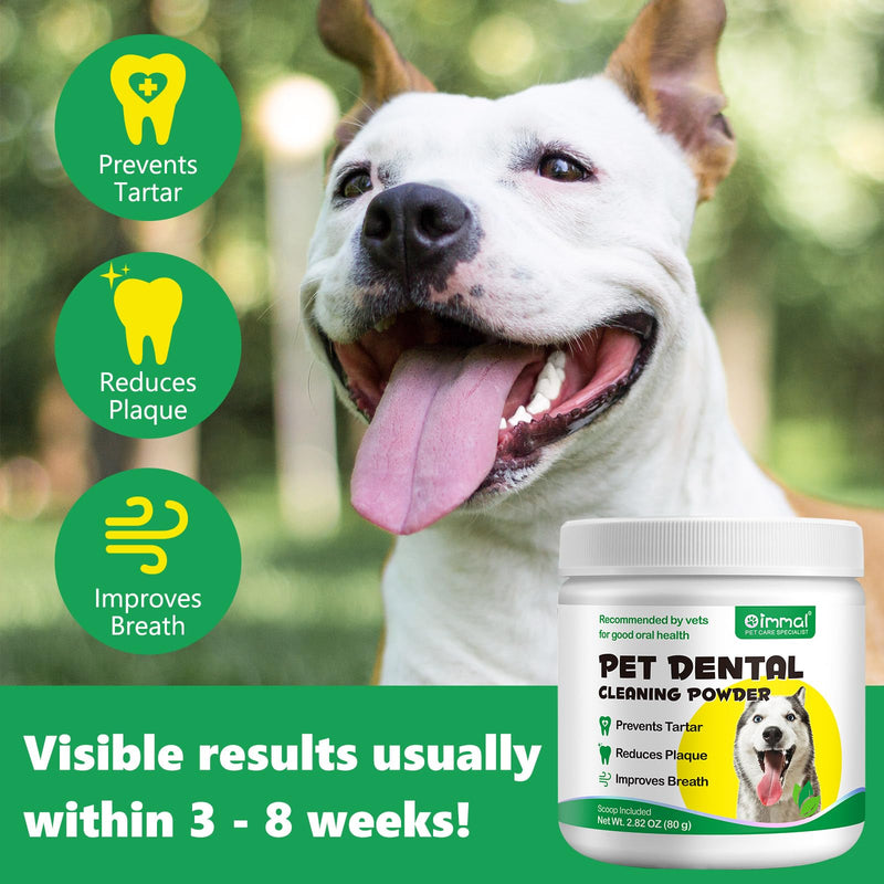 Teeth Cleaning Dental Powder for Dogs, Powder for Pets, Dog Breath Freshener, Reduce Plaque and Tartar, Dental Care Food Additive, Oral Health Supplement, Supports Healthy Mouth for Dogs 2.82oz - BeesActive Australia