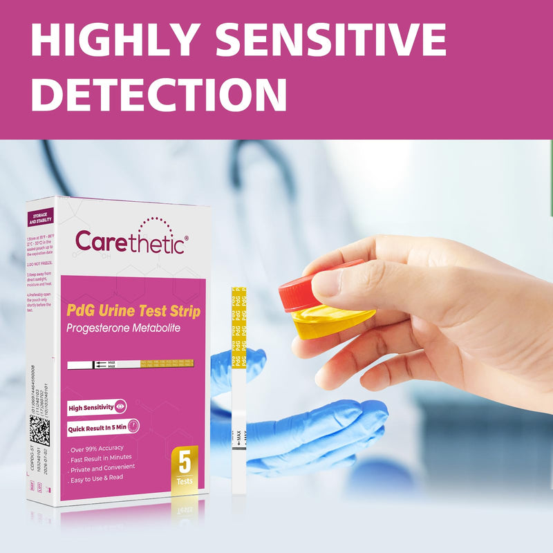 PdG Test Strips - Progesterone Urine Test Kit - at-Home Ovulation Confirmation Test for Women - 5 Tests - BeesActive Australia