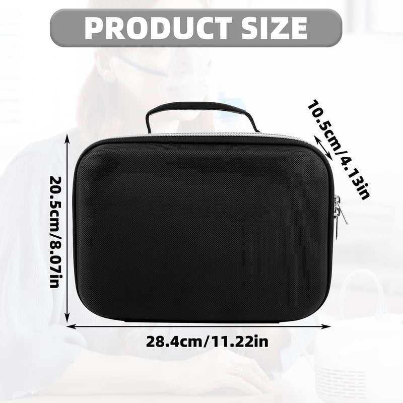 Hard Case for Smart Nebulizer,Portable Nebulizer Bag,Desktop Inhaler Nebulizer for Home Travel Use,Medical Case for Inhaler Spacer, Masks, Asthma Accessories Medicine Storage Bag, Black - BeesActive Australia