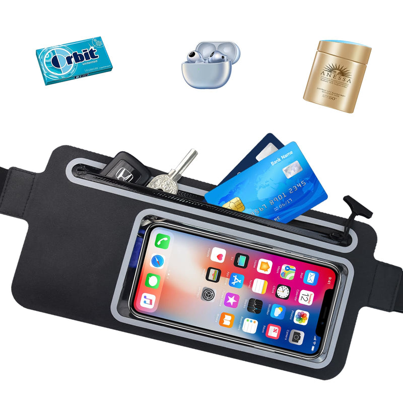 Black Fanny Pack for Women Waterproof Dry Bag for Paddle Boarding Men Kayak Snorkeling Swimming Boat Float Beach Travel,Water Proof Waist Bag Fit Phone iPhone Pro Max Running Belt Pouch Bags 02-100% Waterproof With Clear Window