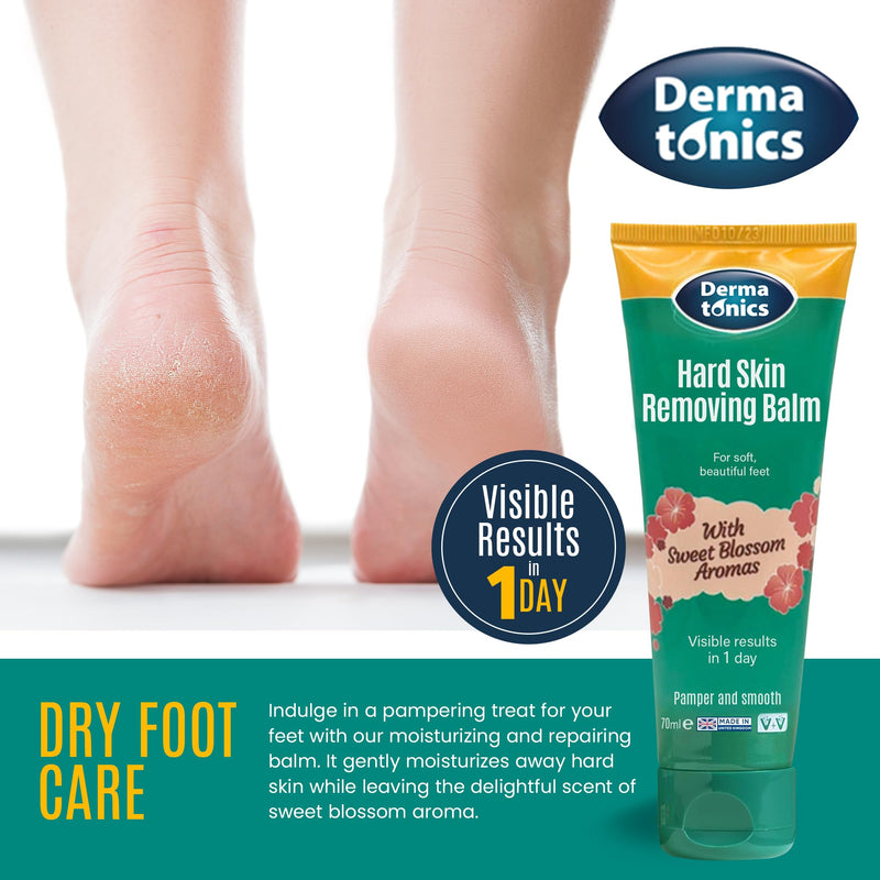 Dermatonics Hard Skin & Callus Removing Balm w/Sakura Blossom Aromas & 10% Urea - Skin Care for Feet, Hands & Elbows – Moisturizing & Repairing Formula for Dry & Cracked Skin - 2.37 fl oz Tube 2.37 Fl Oz (Pack of 1) - BeesActive Australia