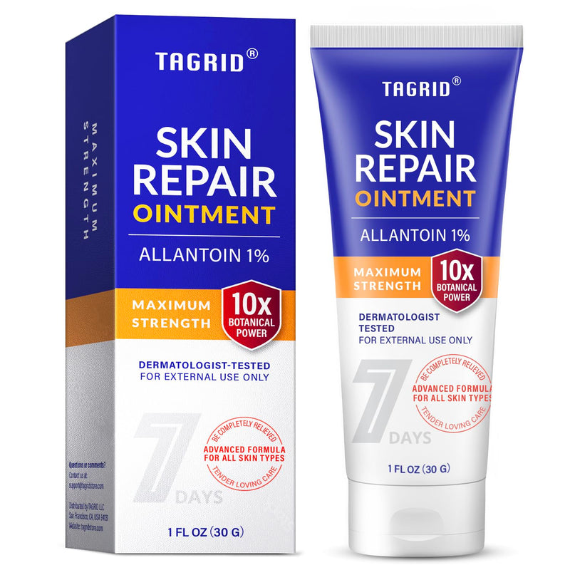 TAGRID Skin Repair Ointment (1 Oz) for Ingrown Hair, Folliculitis, Boils, Angular Cheilitis, Lichen Sclerosis, Impetigo, and Pitted Keratolysis Treatment - Maximum Strength Antifungal Cream 1 Ounce - BeesActive Australia