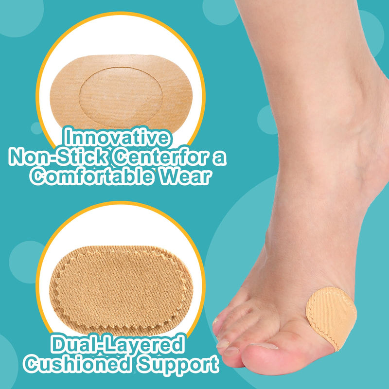 Funtery 60 Pcs Foot Callus Cushion Toe Cushions Pad Foot Protector Pads Corn Mat Patches Shoe Accessories for Women Men Fabric Feet Heel Toe Protector Pads - BeesActive Australia