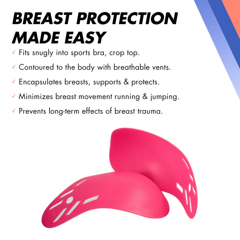 Breast Protection Cups, Sports Bra Inserts, Women’s Sports Chest Guard Hard Shell Protective Inserts for Softball, Rugby, Lax, Soccer & Others X-Large - BeesActive Australia