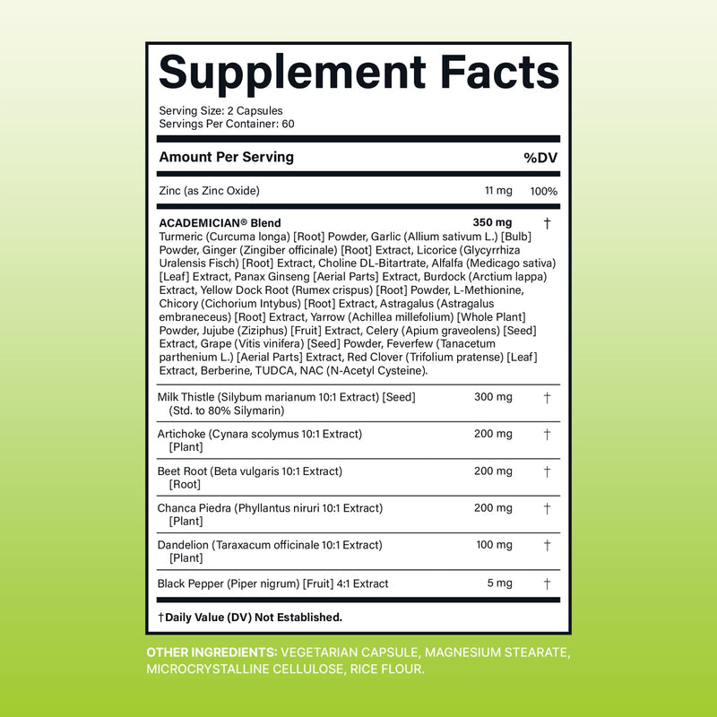 Beet Root Capsules with Dandelion Root Capsules Milk Thistle NAC Tudca Artichoke Extract Supplement - 120 Count