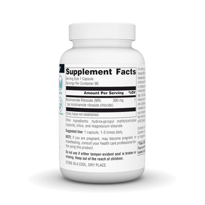 Source Naturals NR, Nicotinamide Riboside, 300 mg - 90 Vegan Capsules | Premier Fuel for NAD+ Levels | for Mitochondria, Healthy Aging, Cells & Energy*
