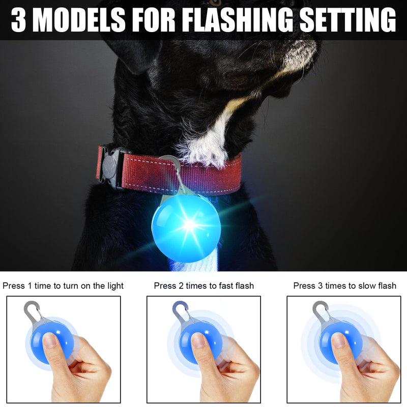 GAOUTO Pack of 15 dog light pendants, flashing light dog, dog safety flashing light clip-on LED light pendant, pet light collar with 3 flashing modes, light pendant for school bags and children - BeesActive Australia
