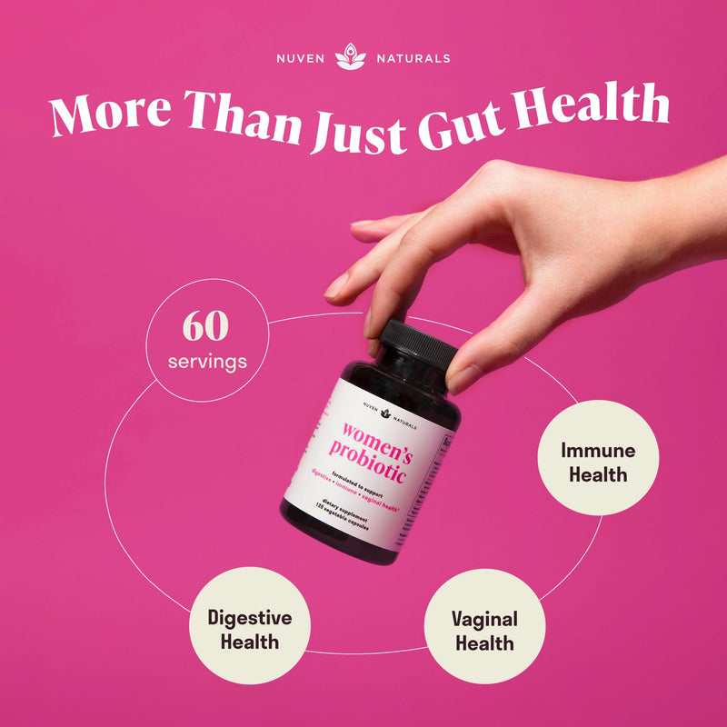 3-in-1 Womens Probiotic - Probiotics, Prebiotics, D-Mannose, 60 Day Supply | Prebiotics and Probiotics for Women, Ingredients to Support Digestive Health, Vaginal Health & pH Balance, Women Probiotic*