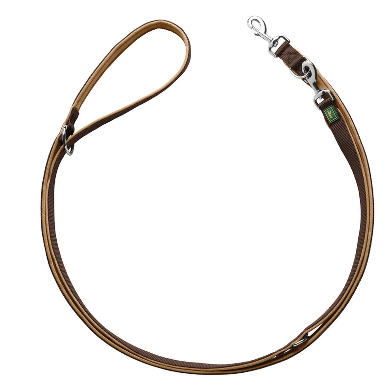 HUNTER NEOPRENE adjustable dog lead, 2.0 x 200 cm, brown/caramel