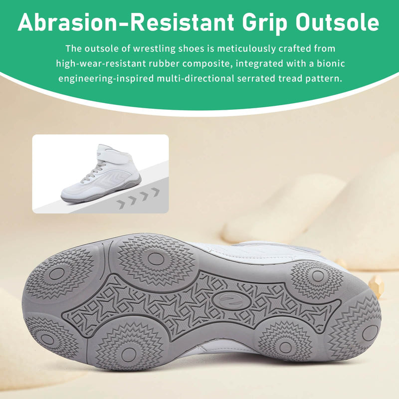 Kids Wrestling Shoes Youth Boys Girls Youth Boxing Shoe Barefoot Hiking Boots Lightweight Breathable Zero Drop Non Slip 12.5 Little Kid White