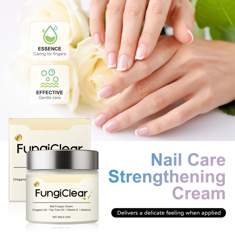 Nail Care Cream,Phrena Toenail Nail Repair for Damaged,Natural Formula with Tea Tree Oil, Oregano Oil,Vitamin E & Allantoin,60ml/2.03fl.oz