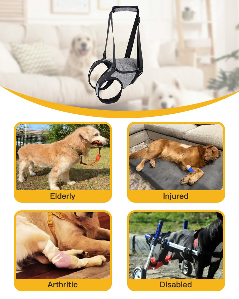 Dog Lift Harness for Large Dogs, Dog Sling for Medium Large Dogs Hind Leg Support, Adjustable Soft Padded Dog Support Harness for Back Legs for Elderly, Injured, Arthritic, Disabled Dogs, XL - BeesActive Australia