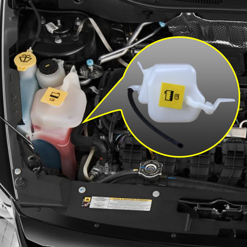 5058156AI Front Coolant Reservoir Tank, Radiator Reservoir Tank with Cap Compatible with 2007-2012 Dodge Caliber L4 1.8L 2.0L 2.4L | 2007-2017 Jeep Compass, Patriot L4 2.0L 2.4L Replaces# 603-631 - BeesActive Australia