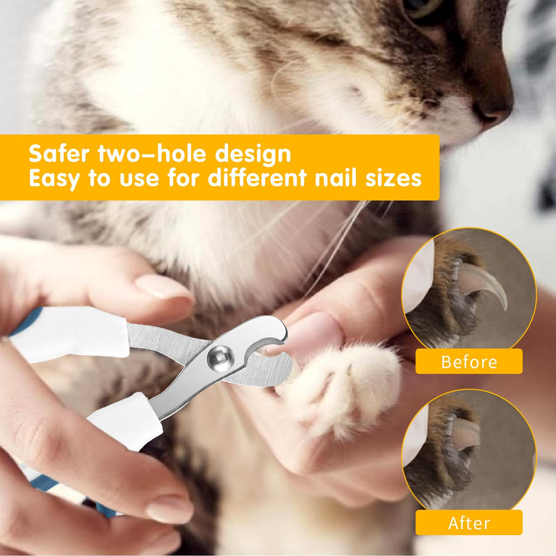 Cat claw scissors, cat nail clippers, stainless steel cat claw cutter, safety cat claw cutter with stainless steel hair comb for dogs, cats, small animals, beginners, professional cat care - BeesActive Australia