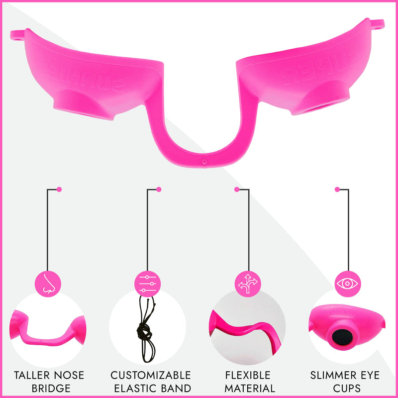 Super Sunnies EVO FLEX UV Eye Protection FDA compliant Flexible Tanning Goggles Eyeshields, 4-Pack Assorted - BeesActive Australia