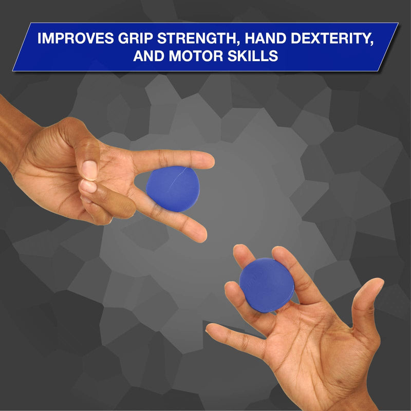 THERABAND Hand Exerciser, Ball For Hand, Wrist, Finger, Forearm, Grip Strengthening & Therapy, Squeeze Ball to Increase Hand Flexibility & Relieve Joint Pain, X-Large Blue, Firm Blue - Firm