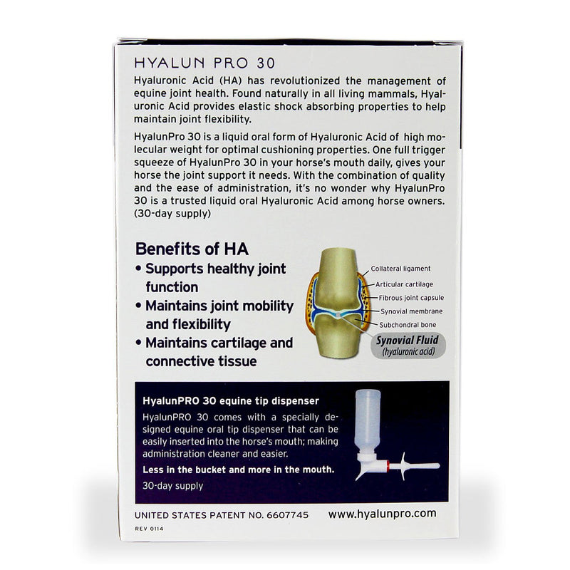 Hyalogic Hyaluronic Acid for Horses 30 Day Supply for Joint Health - Easy Oral Tip Dispenser - Liquid HA for Equine Joints & Cartilage Support Supplement - Hyalun Pro Equine Supplies - 3 oz / 90 ml - BeesActive Australia