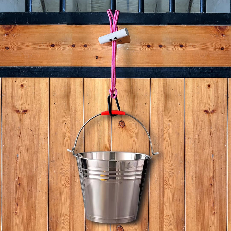 Horse Bucket Strap,Premium Heavy Duty Outdoor Carabiner,Adjustable Polypropylene Rope, Used for Horse Hay Net,Water Bucket,Pack of 2 - BeesActive Australia