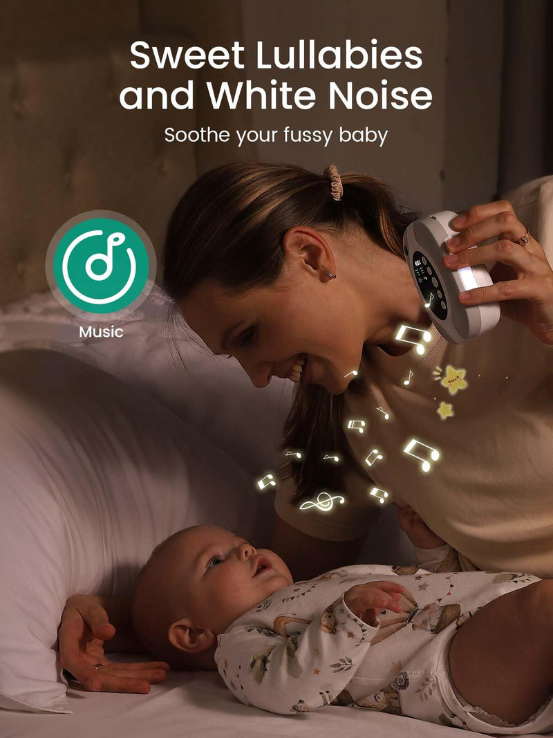 GROWNSY Electric Nose Suction for Baby, Hospital-Grade Nasal Aspirator with Night Light,Soothing Lullabies, Baby Nose Sucker with 9 Adjustable Suction Levels Grey Standard