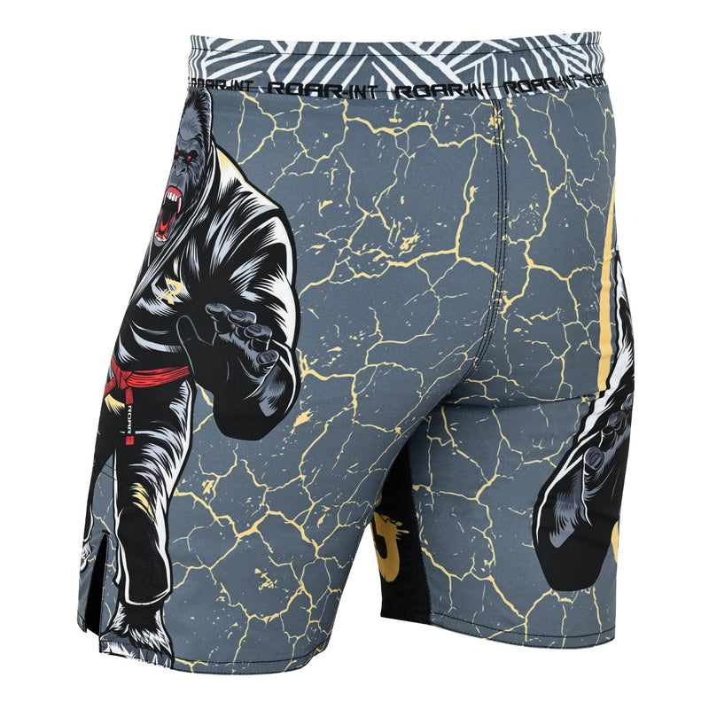 ROAR-INT Kids Mixed Martial Arts MMA Shorts BJJ Cross Training Gym Boxing Grappling Kickboxing Muay Thai Workout Shorts Small Gorilla