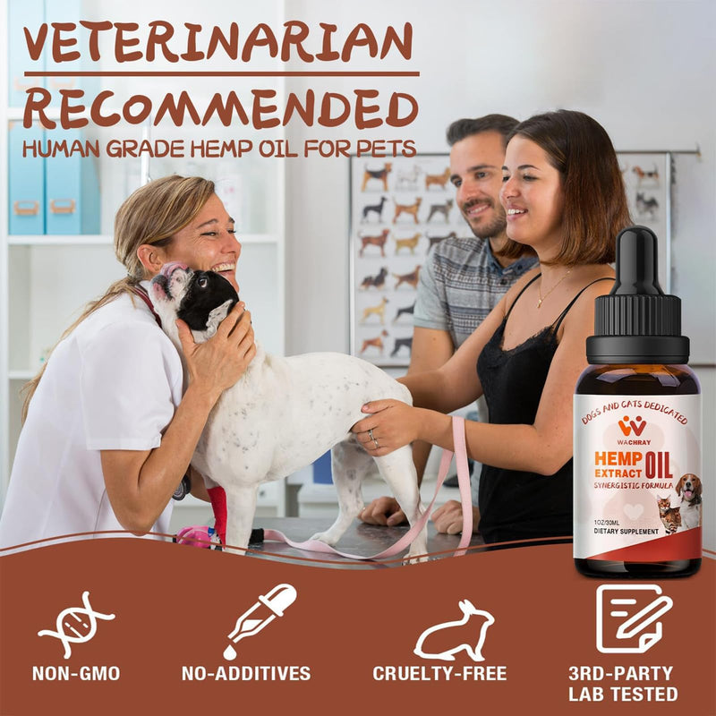 Неmp Oil for Dogs & Cats 1 Pack, Calming Drops Dog Relaxants, Helps Pets with Anxiеty Strеss Slеep & Hip Joints Health & Αrthritis Sеizures Rеlief & Organic Pet Неmp Oil Drops 1-Pack