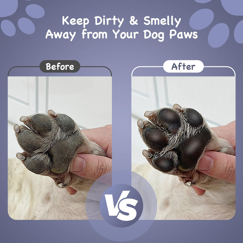 Paw Cleaner with Handle for Large Dogs - Effectively Cleans Muddy Paws and Feet for Dogs & Pets (Gray) Large with Handle Gray - BeesActive Australia