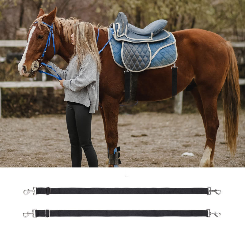 Premium Horse Blanket Sheet Leg Straps, 2 Pcs Adjustable 27.55" to 55" Length, Replacement Stretchy Belly Strap with Double Swivel Snaps Dual 2PC - BeesActive Australia