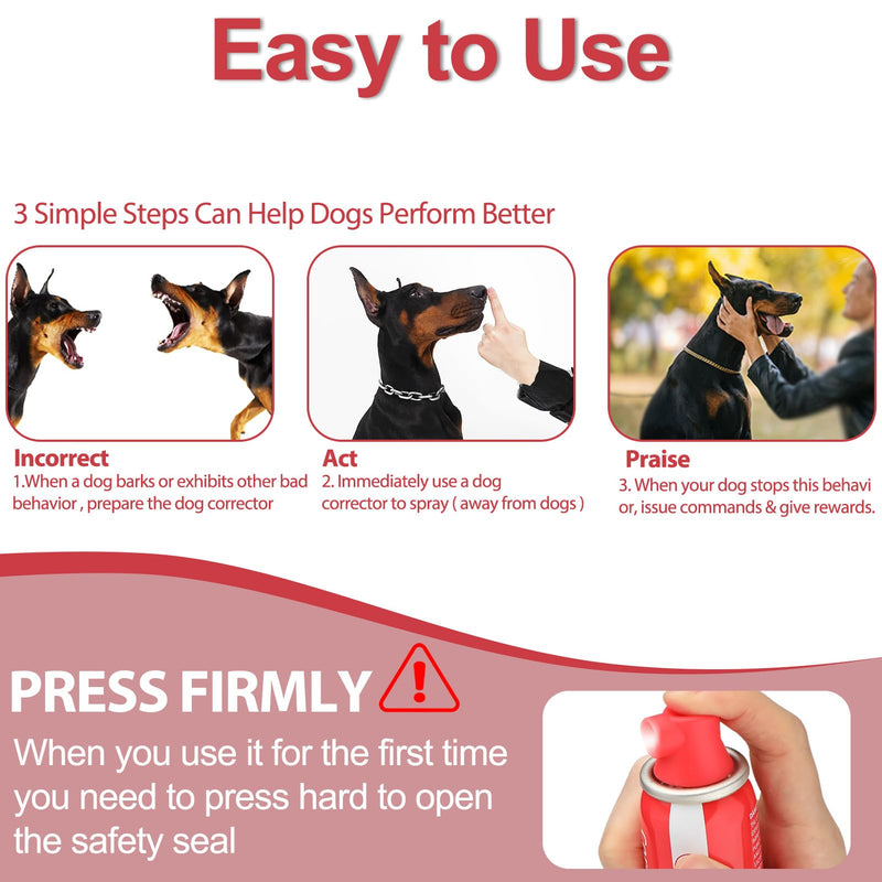 Corrector Spray Dog Trainer, 80ml 1 Pack Dog Corrector Spray for Dogs to Stops Barking, Jumping Up Attacks & Unwanted Dog Behaviour Humane Effective RED-1 - BeesActive Australia