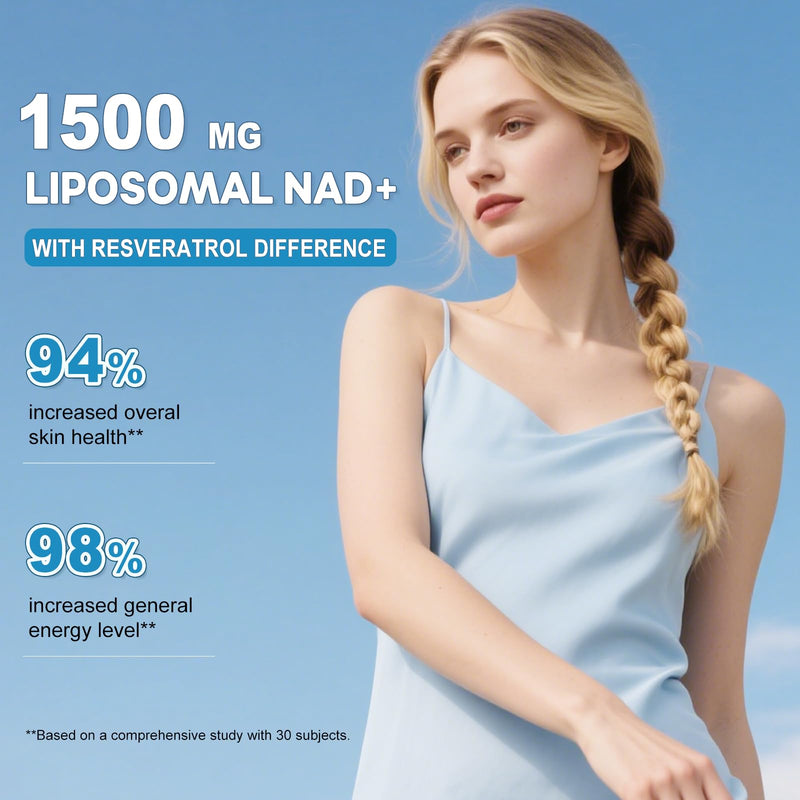 BEWORD Liposomal NAD 2000 Mg, 180 Capsules | 4-in-1 Formula with Liposomal NAD, Trans-Resveratrol, Non-GMO | Energy Support 180 Count (Pack of 1)