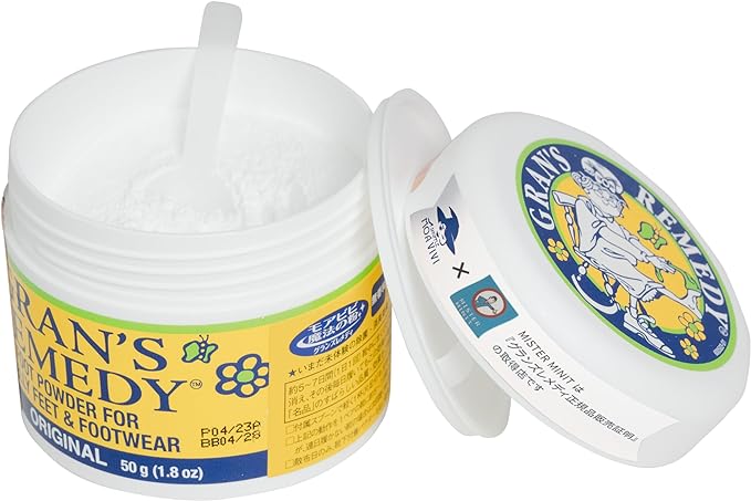 Grande Remedy Mobibi-chan's Magic Powder, Mr. Minit, Unscented, 1.8 oz (50 g), Shoe Deodorizing Powder - BeesActive Australia