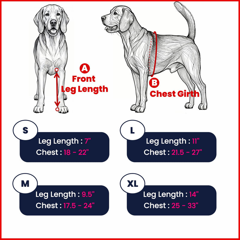 Dog Front Leg Sleeve, XLarge, Comfortable, Breathable Material, Adjustable Elastic Band, for Hot Spots, Wounds, Bandages - BeesActive Australia