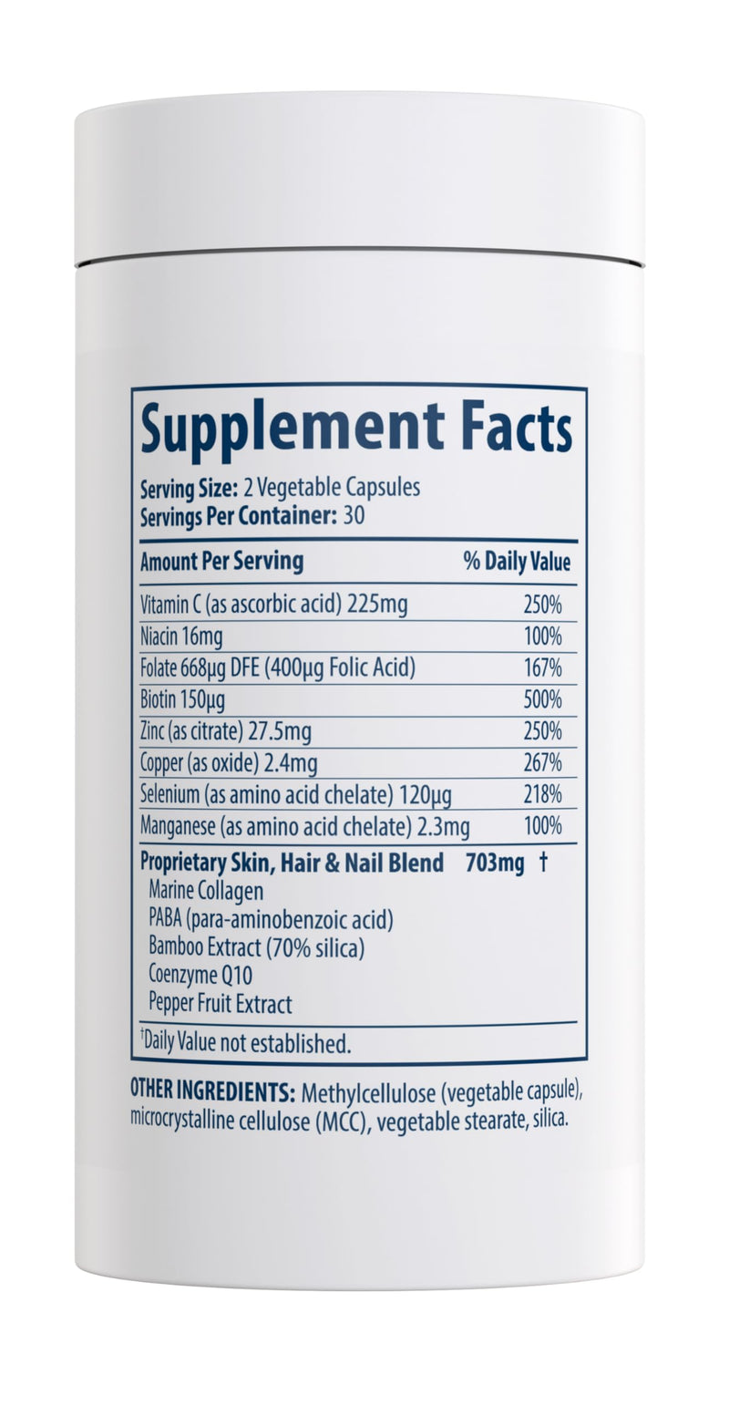 MiamiMD Total Beauty Matrix Collagen Supplements for Women - Collagen Capsules with Vitamin C for Hair, Skin and Nails - Cruelty Free - 60 Capsules 60 Count (Pack of 1)