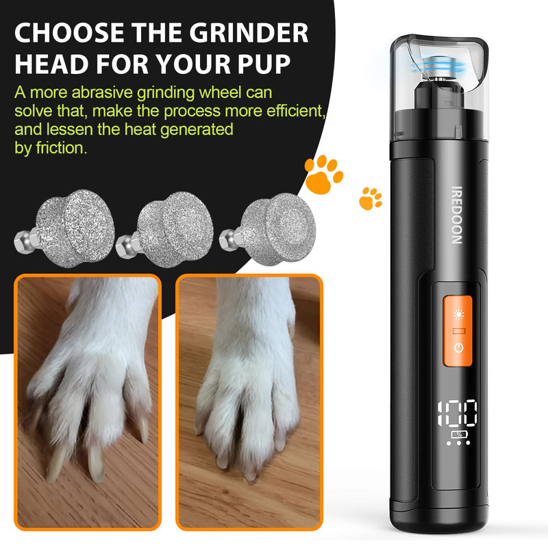 Dog Nail Grinder Replacement Head-Integrated Grinding Head for Casfuy and Most Brands, Highly Efficient, Safe and Durable (3pcs) 3Pack 100-80-60# - BeesActive Australia
