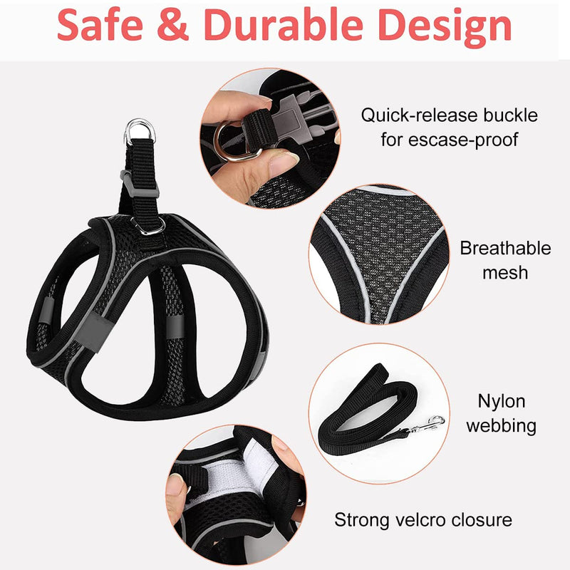 Cat leash with harness for cats, cat harness with leash escape-proof, cat harness escape-proof, cat harness set with leash for cats kittens dogs puppies (XXS) XXS - BeesActive Australia