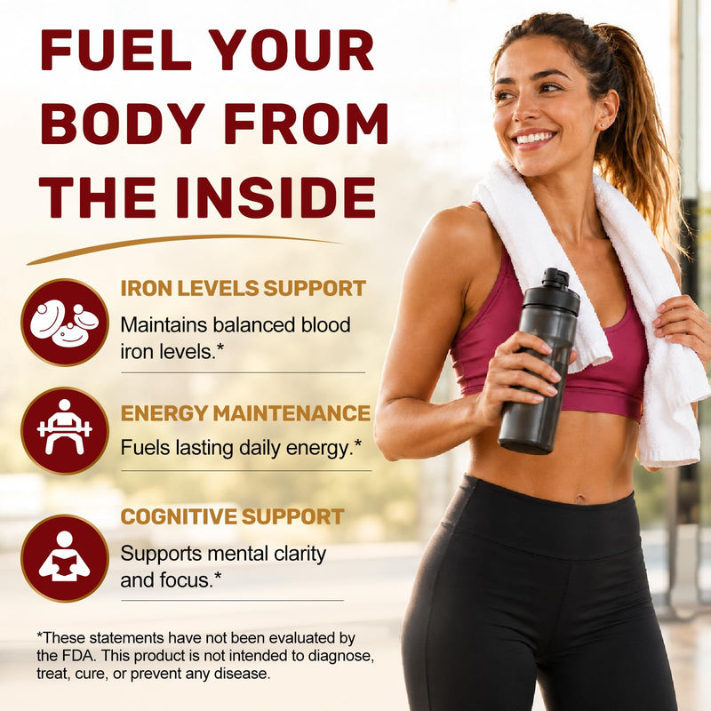 Iron 65mg 8-in-1 Multivitamin with B-Complex, B12 & Folate - 150 Softgels | Multivitamin with iron 65mg + B-Complex, Vitamin C, D3, E & Folate for blood & energy*. 2 daily, 75 day supply 150 Count (Pack of 1)