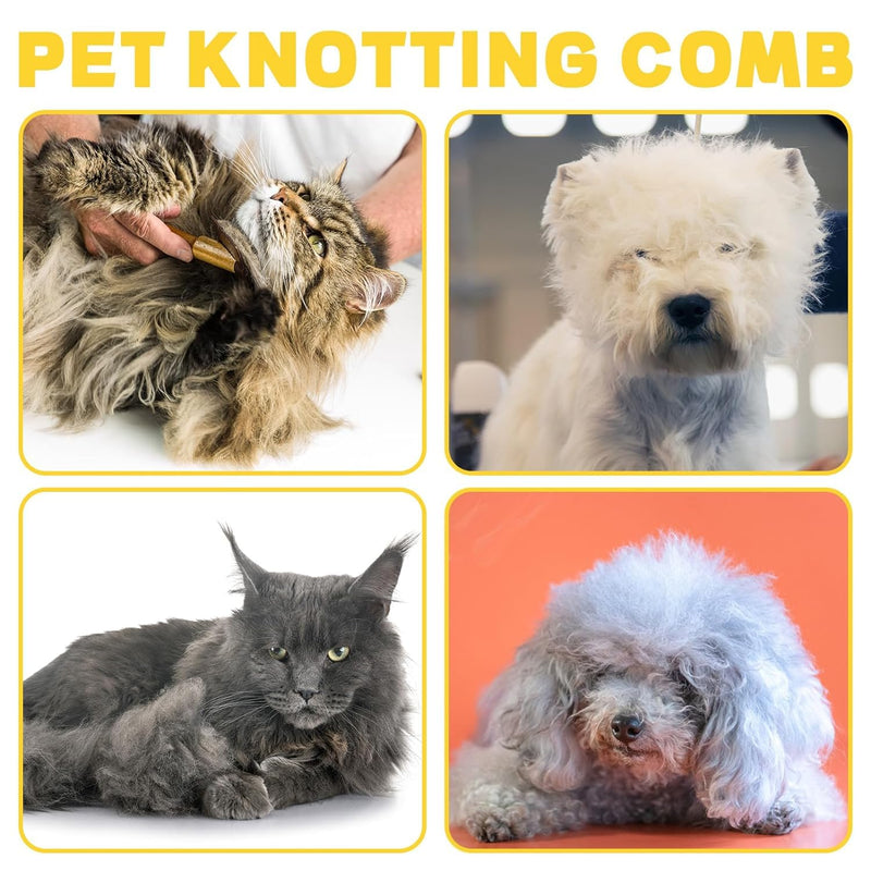 5pcs Knotting Comb Set for Cats - Cat Matted Fur Remover, Dog Combs for Grooming Matting and Split Ends Hair Trimmer - Effective Pet Care Tools - BeesActive Australia