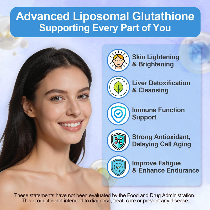 2Pack Liposomal Glutathione Gummies 2000mg,Skin Health,Liver Detox & Immune | High Absorption Glutathione Supplement with NAC, Vitamin C, Milk Thistle, Antioxidant, Vegan, Sugar Free, Blueberry Flavor 60 Count (Pack of 2)