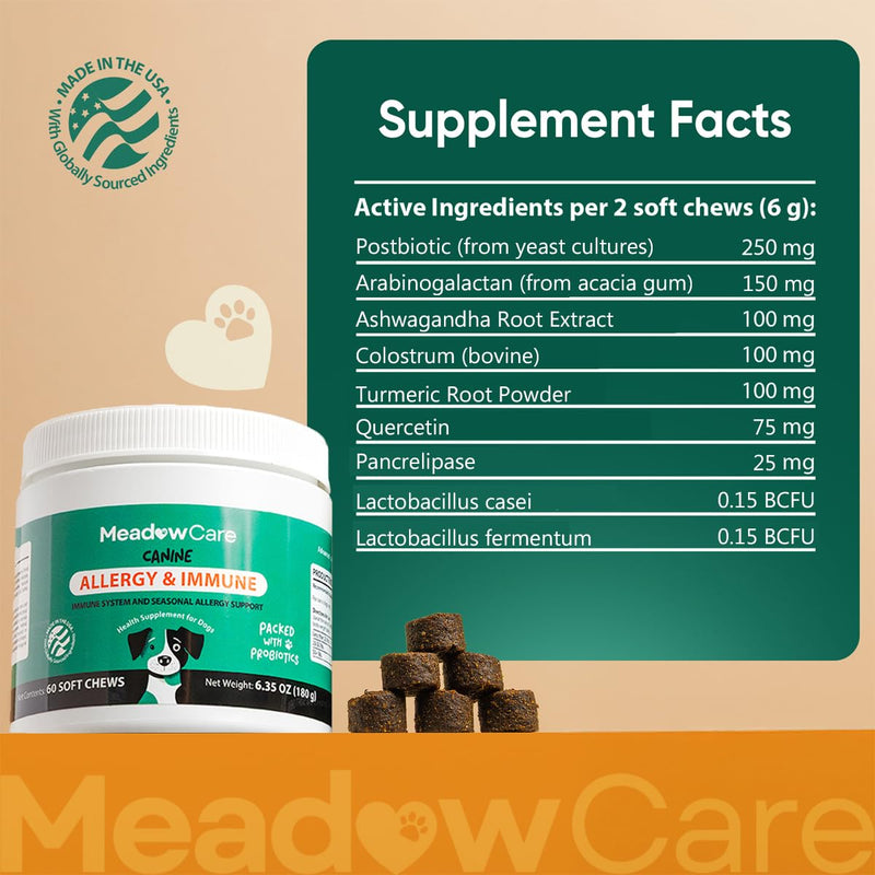 Allergies & Immune to Supports Allergy Relief & Healthy Immune System & Skin and Coat to Support Healthy Skin, Reduce Shedding, and Improve a Glossy, Shiny Coat, Bundle for Dogs