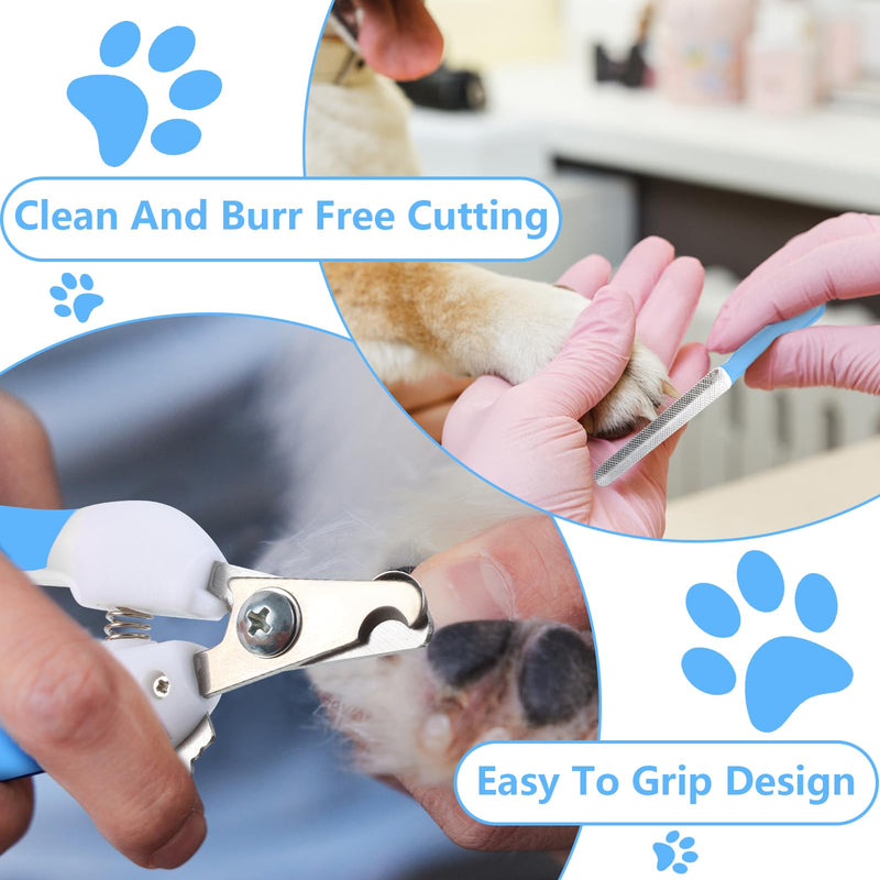 6 Pcs Cat Dog Pet Brush Grooming Kits, Self Cleaning for Shedding Cat Brush Slicker Hair with Pet Nail Clipper File Flea Comb Pet Shedding Brush Silicone Toothbrush for Removes Loose Hair - BeesActive Australia