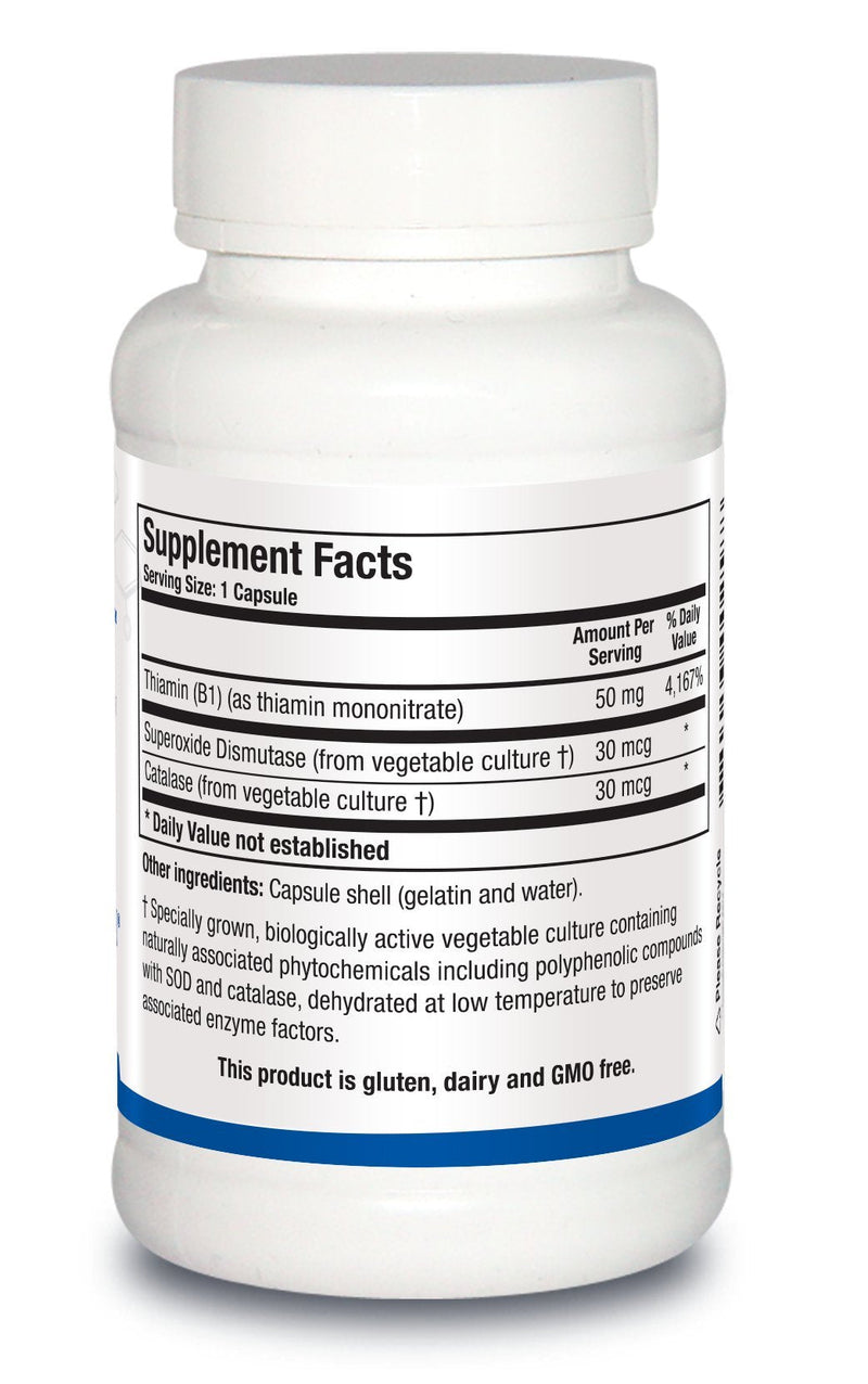BIOTICS RESEARCH Thiamin 50™ – High Potency Vitamin B1, 50 mg, Energy Production, Metabolic Support, Cardiovascular Health, Brain Health. 90 Capsules