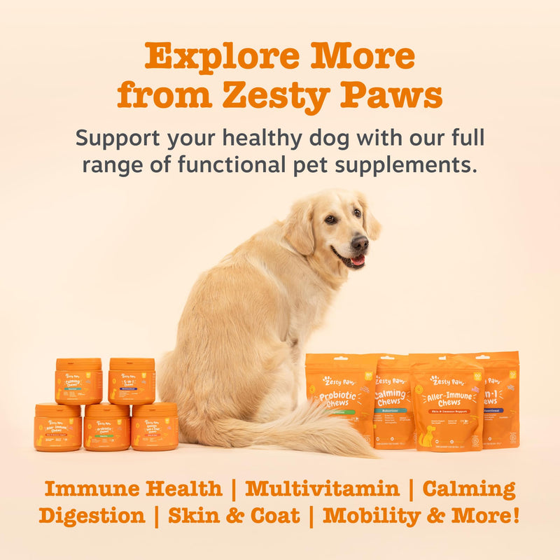 Zesty Paws Hip & Joint Chews for Dogs | Supports Joint Flexibility, Mobility, Healthy Cartilage & Helps Soothe Stiff Joints | With Glucosamine, Chondroitin, Green-Lipped Mussel | Daily Use | 90 Chews Adult