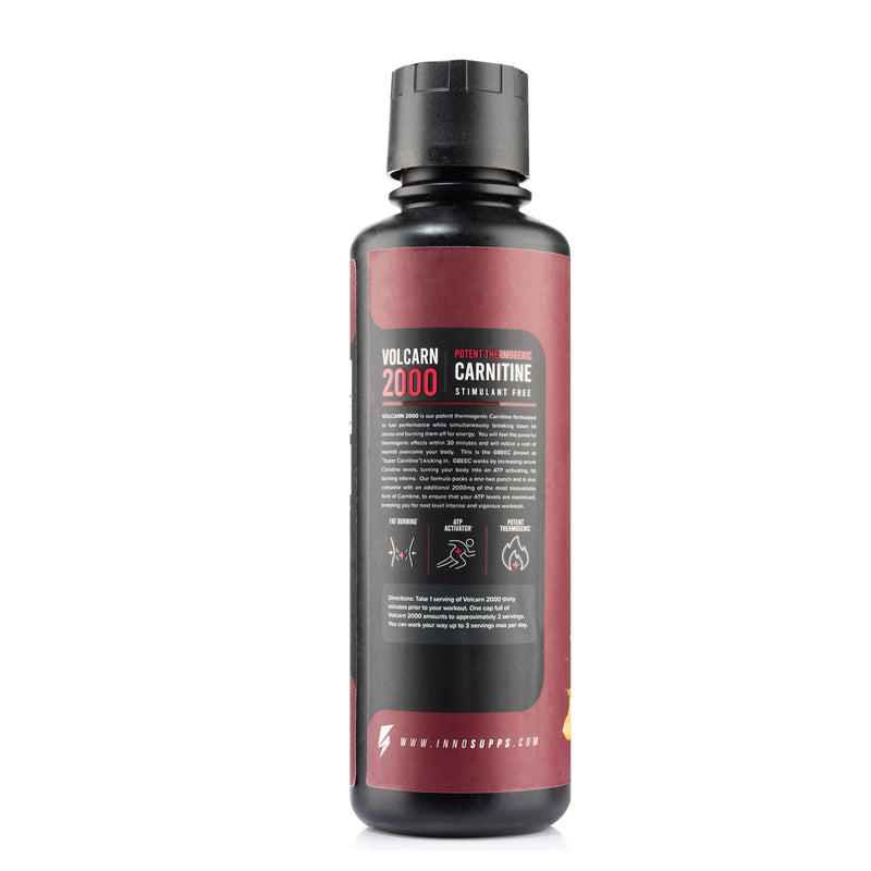 InnoSupps Volcarn 2000 - L-CARNITINE Advanced Energy Liquid | ATP Enhancer with GBEEC | Boosts Energy, Enhances Focus, Caffeine Free, No Artificial Sweeteners | 32 Servings (Pink Starblast) Pink Starblast