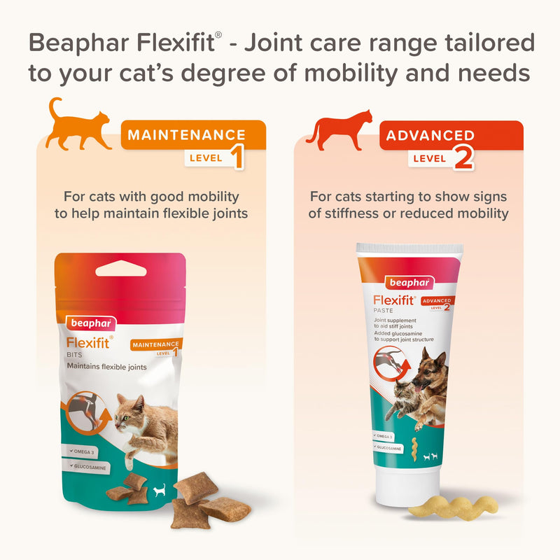Beaphar – Flexifit® Joint Care Bits for Cats, 35g – Delicious Daily Joint Supplement – Helps Maintain Flexible Joints – Contains Glucosamine, Omega 3 & Vitamin C ~ 70 Treats