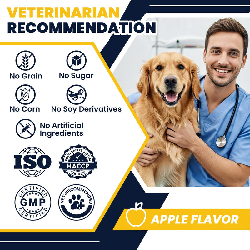 Dog Allergy Chews Probiotics for Dogs Yeast, Itchy Skin and Itchy Ears Itch Relief Immune Pre Probiotic Chews for Pet Digestive Gut Health Anti Itch Supplement for Itching and Licking Dogs Allergies Chicken