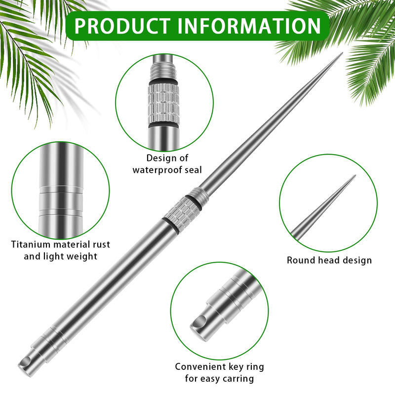 6 PCS Metal Toothpick Portable Toothpick Reusable Toothpick Pocket Toothpicks with Keychain Stainless Steel Dental Picks Travel Large Toothpicks Pocket Toothpick Holder Set - BeesActive Australia