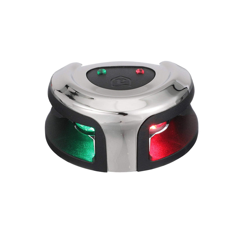 attwood NV2002SS-7 LightArmor 2-Mile Navigation Lights, Deck Mount, Round, Bi-Color, LED Lighting, Stainless Housing One size Deck Mount - Stainless Steel