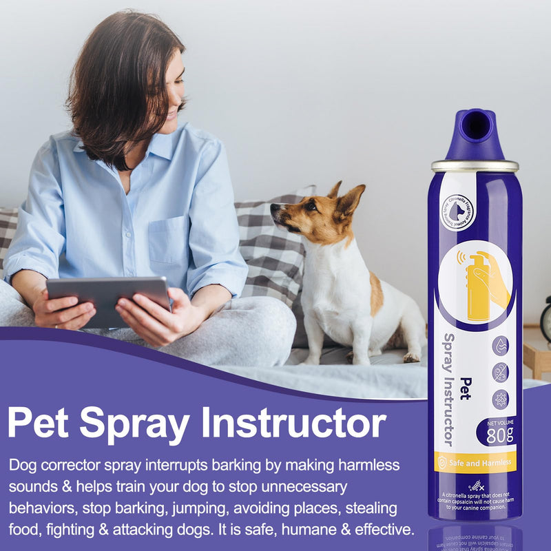 Dog Corrector Spray, 80ml 1Pack Dog Trainer Spray to Dogs from Stopping Unwanted Behaviors Pet Trainer Spray, Barking, Jumping, Stealing Food, Safe, Humane & Effective Purple-1p - BeesActive Australia