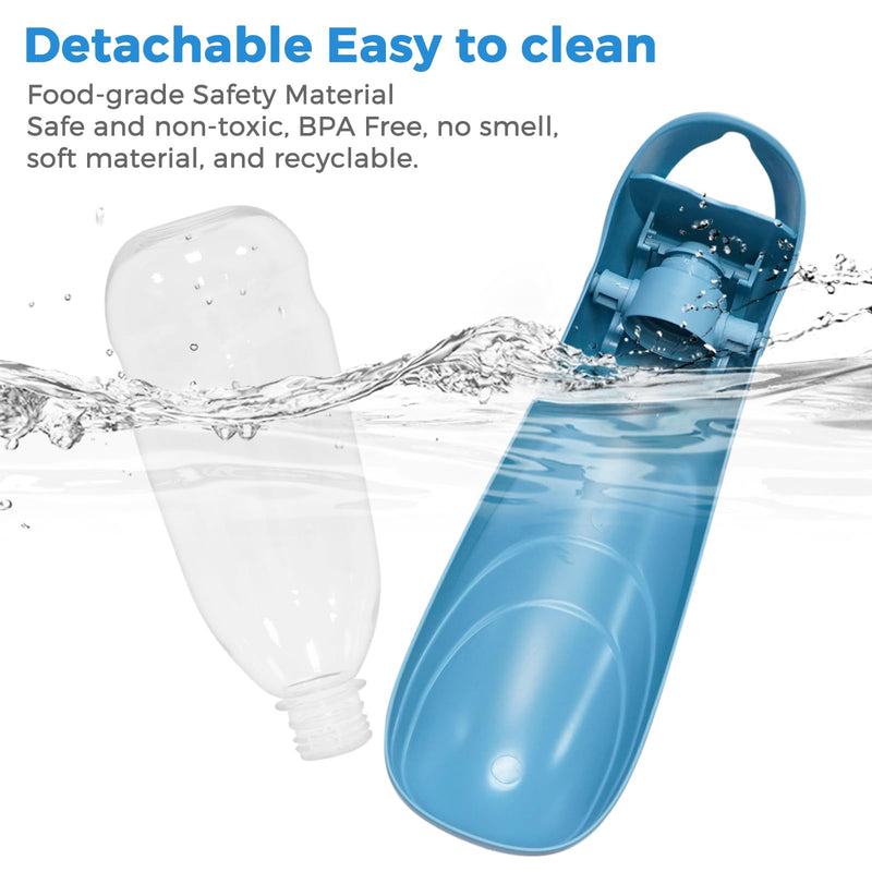 19oz Dog Water Bottle, Collapsible Dog Travel Water Bottle, Portable Dog Water Dispenser with Foldable Drinking Cup Bowl for Walking, Hiking, Lightweight, Leak-Proof, BPA Free, Blue A-Blue - BeesActive Australia