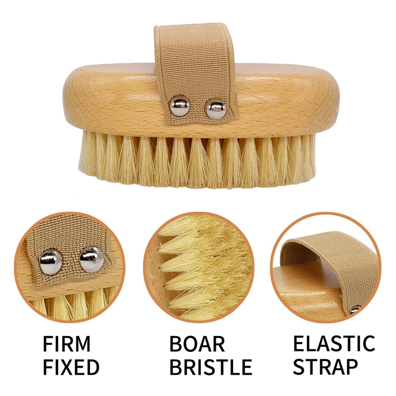 Soft Bristle Pet Brush - Natural Bristle Palm Brush for Short Haired Cats and Dogs with Elastic Band - BeesActive Australia